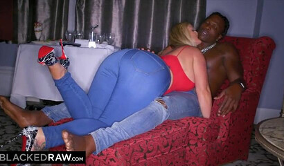 Thick MILF with big breasts Julie Cash getting smashed by massive black shaft