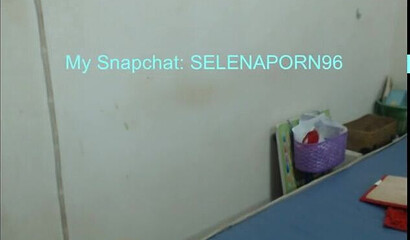 Spying on young skinny babysitter while she's showering
