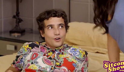 Threesome with slim teens Chloe Cherry and Emily Willis