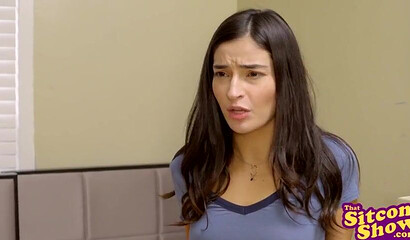 Threesome with slim teens Chloe Cherry and Emily Willis