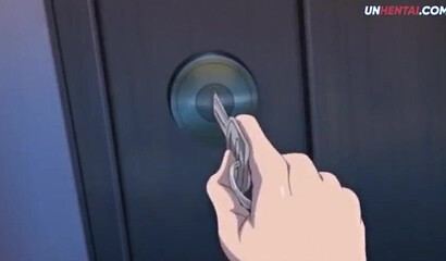 Hentai schoolgirl gets pussy filled with big load of white cream