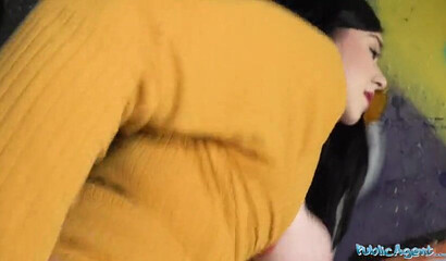Amilia Onyx flashes her big boobs and ass in public and gets rammed