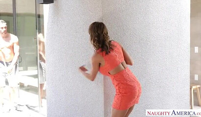 Beautiful MILFs Alexis Fawx and Julia Ann in a threesome with young dude