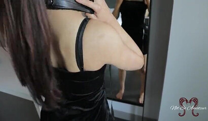 Superb busty gal with pierced boobies riding cock in POV