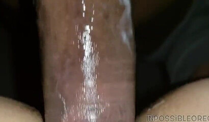 Slutty mom oils her big sexy ass for a big black cock