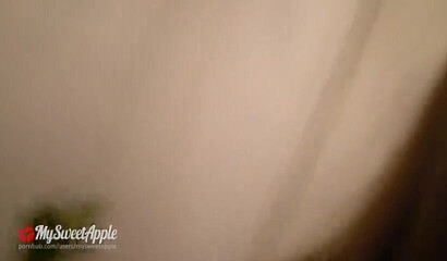 Cute amateur brunette Mysweetapple loves to feel big dick deep in her mouth and pussy