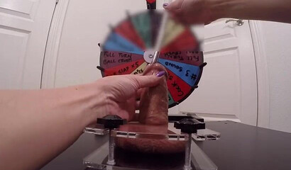 Kinky amateur wife plays with hubby's big fat cock