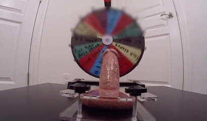 Kinky amateur wife plays with hubby's big fat cock