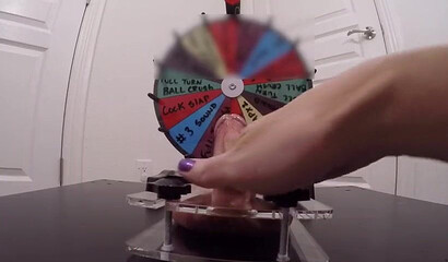 Kinky amateur wife plays with hubby's big fat cock