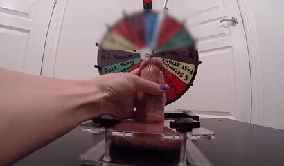 Kinky amateur wife plays with hubby's big fat cock