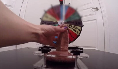 Kinky amateur wife plays with hubby's big fat cock