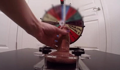 Kinky amateur wife plays with hubby's big fat cock