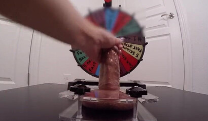 Kinky amateur wife plays with hubby's big fat cock