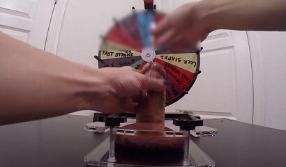 Kinky amateur wife plays with hubby's big fat cock