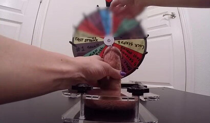 Kinky amateur wife plays with hubby's big fat cock