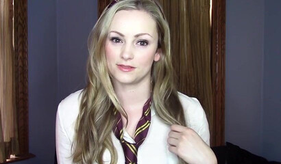 Beautiful blonde chick teasing with her big natural boobs on webcam