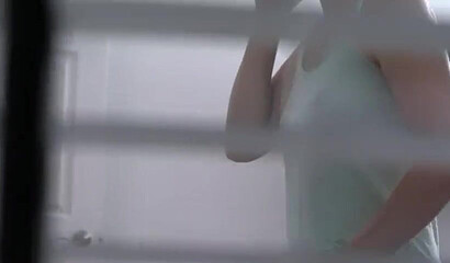Blonde chick with glasses fucks her stepbrother after a breakup