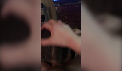 Tanned amateur brunette sucking and riding boyfriend's dick and gets creampied
