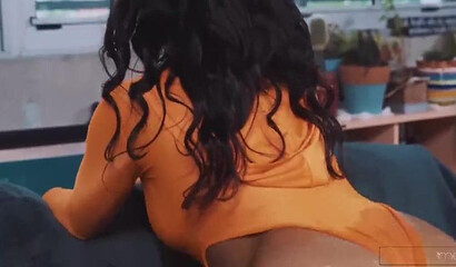 Beautiful babe with big sexy ass gets nailed and creampied