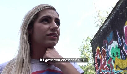 Brazilian beauty Mia Linz riding a big dick for money in public