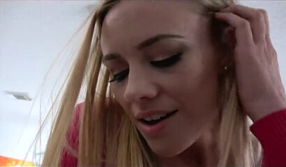 Hot blonde MILF Addie Andrews takes stepson's big dick and gets creampied