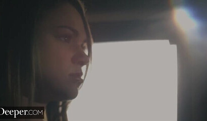 Petite brunette cutie Athena Faris gets nailed by a big dick