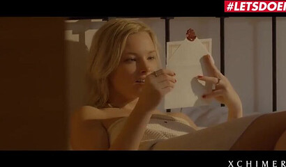 Gorgeous blonde babe Zazie Skymm loves sex games and anal fucking