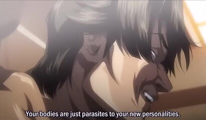 Hentai chick with big boobs gets gangbanged by several horny dudes