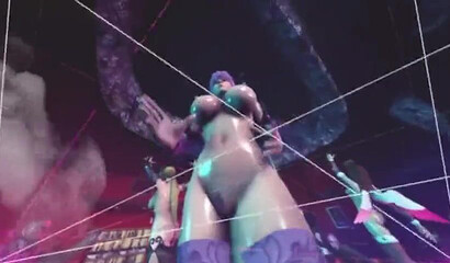 Hentai strippers get their massive tits and holes fucked really hard