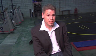 Busty lesbian fighters grab and fuck each other in the ring