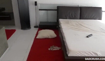 Stunning Moka Mora and her sexy stepsister sharing dick in POV threesome