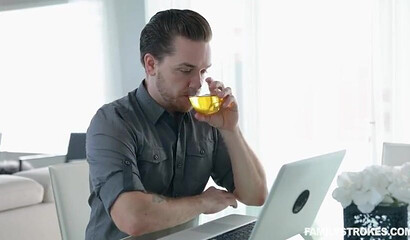 Tattooed blonde Kali Roses fucking in different sex positions in living room