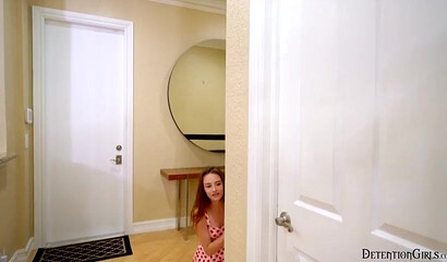 Skinny GF Kyler Quinn blowing and fucking her boyfriend's fat dick