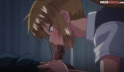 Big boobed blonde Hentai teen screwing her stepbrother on the floor