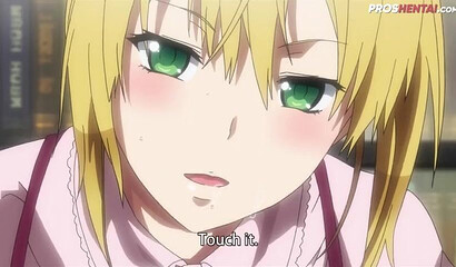 Big boobed blonde Hentai teen screwing her stepbrother on the floor