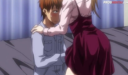 Big boobed blonde Hentai teen screwing her stepbrother on the floor