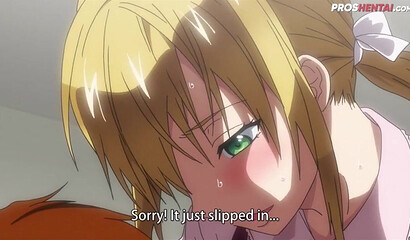 Big boobed blonde Hentai teen screwing her stepbrother on the floor