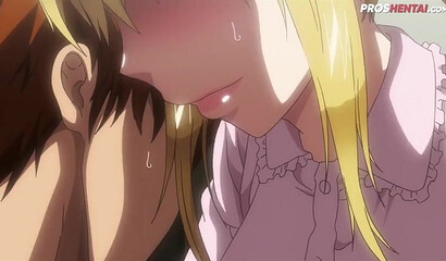 Big boobed blonde Hentai teen screwing her stepbrother on the floor