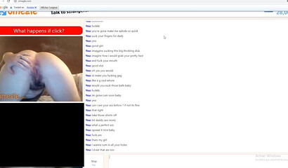 Naughty blonde stripping and fingering her pussy via Omegle