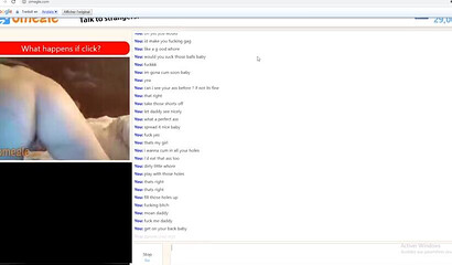 Naughty blonde stripping and fingering her pussy via Omegle