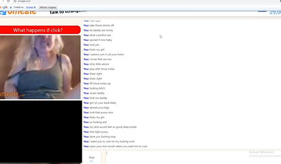 Naughty blonde stripping and fingering her pussy via Omegle