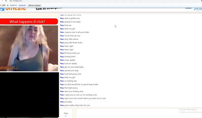 Naughty blonde stripping and fingering her pussy via Omegle