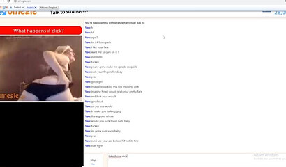 Naughty blonde stripping and fingering her pussy via Omegle