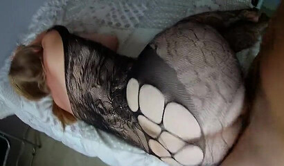 Amazing PAWG in provocative black lingerie has sex and gets her big ass jizzed