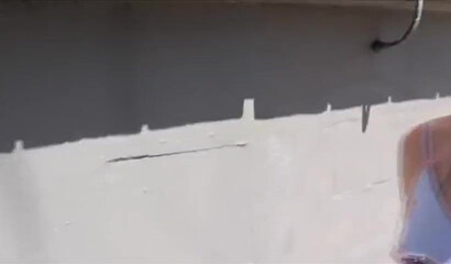 Beautiful Japanese doll gets her perky tits exposed and massaged in the bathroom