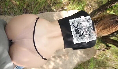 Horny hottie Cherry Grace having POV sex in nature