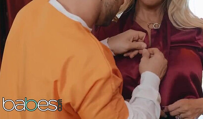 Busty sex therapist Brandi Love fucking handsome inmate