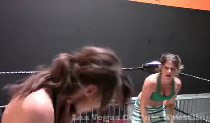 Two fearless sluts fight and eat each other's fat asses