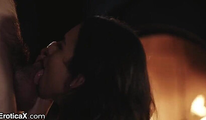 Naturally busty Autumn Falls has passionate sex with Charles Dera