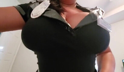 Big assed police officer Crystal Lust arrests and fucks suspect